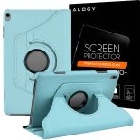 Etui obrotowe z klapką Alogy 360 do Lenovo Tab M10 10.1 TB-X505 TB-X605 F/L Niebieski + Szkło