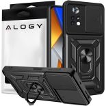 Etui Alogy Camshield Stand Ring z osłonką na aparat do Xiaomi Poco M4 Pro 5G