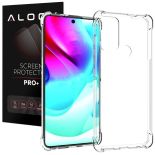Etui pancerne ShockProof Alogy do Motorola Moto G60s Przezroczyste + Szkło