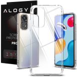 Etui do Xiaomi Redmi Note 11/ 11S obudowa ochronna Ringke Fusion Clear + Szkło