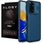 Etui futerał Nillkin CamShield case do Xiaomi Redmi Note 11/ 11S Blue + Szkło