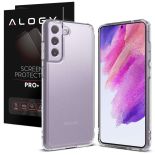 Etui na telefon do Samsung Galaxy S21 FE ochronne Ringke Fusion Matte Clear + Szkło