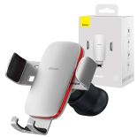 Uchwyt samochodowy do auta Baseus Metal Age II na telefon do kratki Srebrny