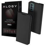 Zamykane etui z klapką Dux Ducis Skin Pro skórzane do Samsung Galaxy M23 5G Czarne + Szkło