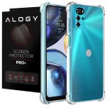 Etui pancerne ShockProof Alogy do Motorola Moto G22 Przezroczyste + Szkło