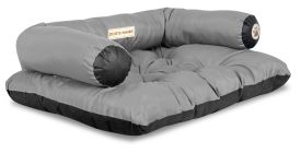 Legowisko dla psa kojec SOFA 80x60 cm Personalizowane Wodoodporne Szare