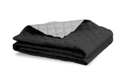 Narzuta na łóżko pikowana DWUSTRONNA Szaro-Czarna 200x220 cm