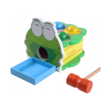 GRA WBIJANKA MONTESSORI ŻABKA WBIJAK DREWNIANY MŁOTEK PRZEBIJANKA