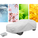 Szary Pokrowiec na Samochód – Całoroczna Ochrona (Rozmiar L / XL), SKU: 2190