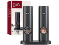 Zestaw 2 Młynków Elektrycznych do przypraw z podstawką Młynek do Pieprzu