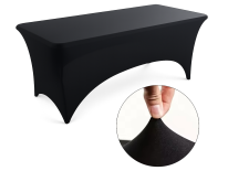 Obrus pokrowiec na stół bankietowy 240cm - czarny