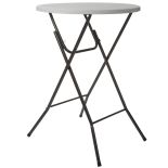 Stolik składany bankietowy okrągły 80x110 - biały