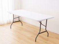 Stół składany bankietowy "walizka" 244x75x74 - biały