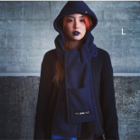 Scoodie – Odłączany Szalik z Kapturem  SKU:7030-2 L   granatowy