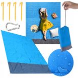 MATA PLAŻOWA WODOODPORNA KOC PIKNIKOWY RODZINNY NA PIKNIK WAKACJE 200X145CM