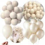 BALONY BEŻOWE URODZINOWE DEKORACJE WIECZÓR PANIEŃSKI 10SZT MODNE 25CM GRUBE