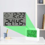 TERMOMETR HIGROMETR ELEKTRONICZNY SONDA STACJA POGODOWA CZUJNIK ZEGAR