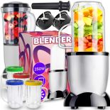 ROBOT KUCHENNY BLENDER KIELICHOWY Z FUNKCJĄ SOKOWIRÓWKI 4x KUBKI ZESTAW XXL- E606-1