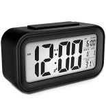 BUDZIK ZEGAR LED TERMOMETR PODŚWIETLENIE 12/24H