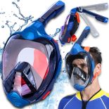 MASKA DO NURKOWANIA SNORKELINGU NA CAŁĄ TWARZ DO WODY L/XL PEŁNOTWARZOWA - SR255