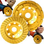 2x TARCZA DIAMENTOWA DO SZLIFOWANIA BETONU 125MM PRĘDKOŚĆ 80M/S ZESTAW 2SZT- OR011168