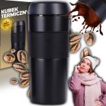 KUBEK TERMICZNY TERMOS NA OGRĄCE NAPOJE DO 24h SZCZELNY 400 ml HERBATA KAWA