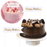 TOPPER NA TORT URODZINOWY Z NAPISEM HAPPY BIRTHDAY IMPREZOWA DEKORACJA