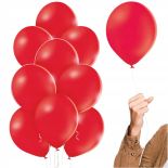 BALONY CZERWONE URODZINOWE DEKORACJA WIECZÓR PANIEŃSKI 25CM OZDOBA 10SZT
