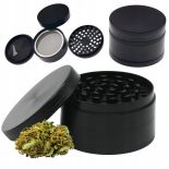 METALOWY MŁYNEK GRINDER KRASZER CRUSHER DO SUSZU I ZIÓŁ RĘCZNY ZE SZPATUŁKĄ