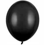 CZARNE BALONY URODZINOWE DEKORACJE IMPREZOWE LATEKSOWE OZDOBY 10SZT 25CM