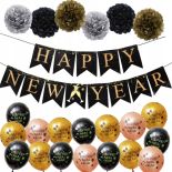 BALONY NA NOWY ROK SYLWESTER DEKORACJA IMPREZY ZESTAW 20SZT HAPPY NEW YEAR