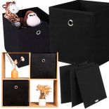 ORGANIZER CZARNY DO SZAFY PUDŁO MOCNY POJEMNIK SKŁADANY 27X27X27CM BOX
