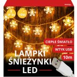 LAMPKI CHOINKOWE KURTYNA SWIETLNA LED GWIAZDKI SWIATECZNE 10M GIRLANDA