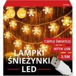 LAMPKI CHOINKOWE KURTYNA LED GWIAZDKI SWIATECZNE 3M GIRLANDA NA OKNO