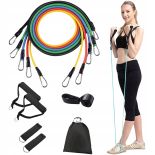 GUMY DO ĆWICZEŃ ZESTAW FITNESS TAŚMY OPOROWE SIŁOWNIA TRENING DOMOWY 10SZT