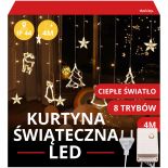 LAMPKI ŚWIATEŁKA ŚWIĄTECZNE GIRLANDA ŻÓŁTE ŚNIEŻYNKI LED CHOINKOWE 4M