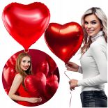 DUŻY BALON SERCE CZERWONE WALENTYNKI IMPREZA DEKORACJA NA HEL 1SZT LATEKS