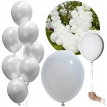 BALONY BIAŁE URODZINOWE DEKORACJA WIECZÓR PANIEŃSKI ŚLUB 10SZT EVENT 30CM