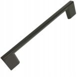 UCHWYT MEBLOWY CZARNY METALOWY DO SZAFEK SZUFLAD FRONTÓW D705 128MM JAMKO