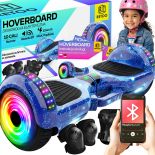 HOVERBOARD 10' CALI DESKOROLKA ELEKTRYCZNA LED DESKA GŁOŚNIKI BT 10 CALI OCHRANIACZE - niebieska E031-2
