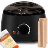 PODGRZEWACZ WOSKU TWARDY WOSK x 6 ZESTAW DEPILACJA 600G + 100 PATYCZKÓW zestaw