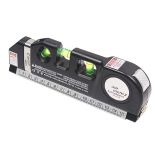 POZIOMICA LASEROWA Z MIARKĄ MIARĄ 250CM LASER KRZYŻOWY 3 LIBELKI LINIJKA - E337
