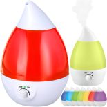 -NAWILŻACZ POWIETRZA DYFUZOR CICHY LAMPKA LED 7 KOLORÓW 25W JONIZATOR 2.6L -E683