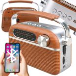 RADIO KUCHENNE RETRO PRZENOŚNE SIECIOWE NA BATERIE -E849