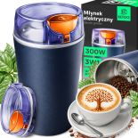 ELEKTRYCZNY MŁYNEK DO MIELENIA KAWY ORZECHÓW PRZYPRAW 3W1 MOCNY 300W GRANAT  -E657