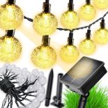GIRLANDA SOLARNA OGRODOWA ŁAŃCUCH 10 METRÓW ŚWIETLNA LAMPKI SOLARNE 100 LED