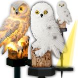 LAMPA SOLARNA LED SOWA OGRODOWA DUŻA LAMPKA WBIJANA DEKORACJA DO OGRODU - OR1228
