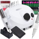 FREZARKA DO PAZNOKCI MANICURE PEDICURE ŻEL HYBRYDA 65W MOCNA+FREZY ZESTAW - UR188