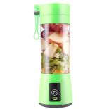 BLENDER KIELICHOWY RĘCZNY PRZENOŚNY TURYSTYCZNY BEZPRZEWODOWY 380ml KOKTAJL -E155 zielony
