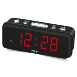 BUDZIK ZEGAR ELEKTRONICZNY ALARM CYFROWY LED 24H